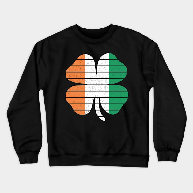 Funny St Patricks Day Vintage Retro Clover Crewneck Sweatshirt by trendingoriginals